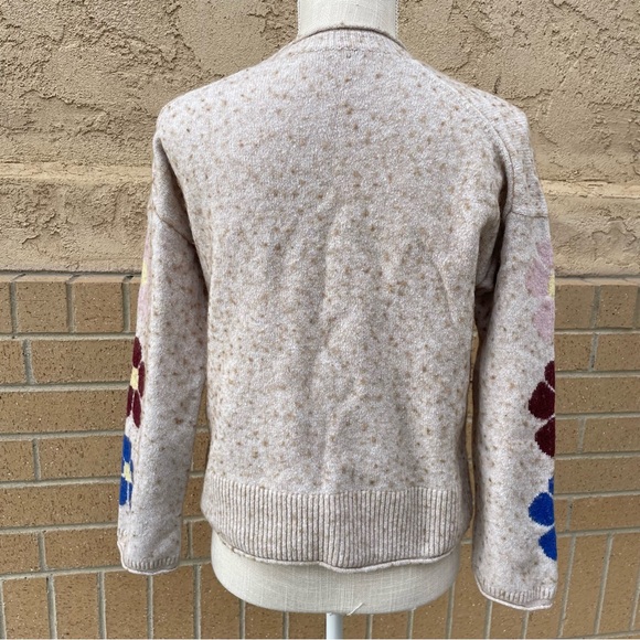 Madewell Floral Accents Beige Women's Sweater (Size XS) - Picture 6 of 11